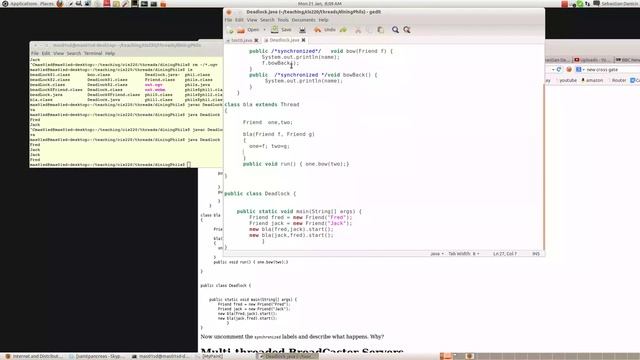 Deadlock in Java смотреть онлайн