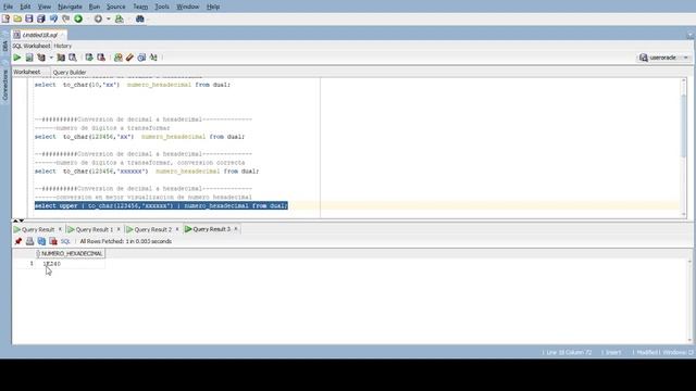 Conversion decimal a hexadecimal SQL смотреть онлайн