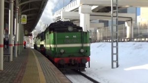 Сплотка двух паровозов П36-0120/П36-0147, станция МЦК Бульвар Рокоссовского