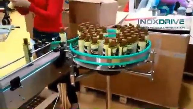 Этикетировочная линия для нанесения этикетки на бутылки - ИноксДрайв