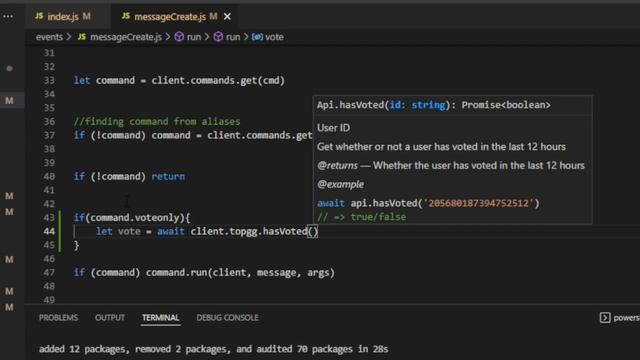 DISCORD.JS VOTE ONLY COMMAND || TOPGG || PARAS DOCS смотреть онлайн