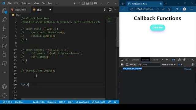 Callback Functions in JavaScript | Web Development Essentials | The Tripura Classes смотреть онлайн
