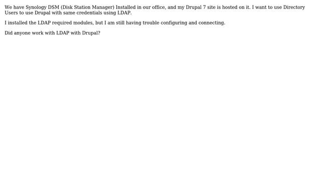Drupal: LDAP Configuration with Synology DSM смотреть онлайн