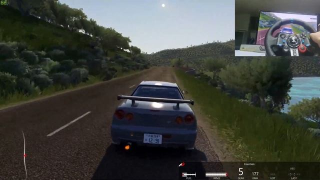 Assetto Corsa (Nissan Skyline R34 V-Spec) Logitech g29 смотреть онлайн