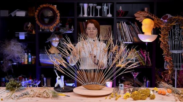 Композиция из сухоцветов! (Мастер-класс от Kazanflowerschool) смотреть онлайн