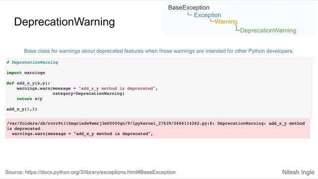 DeprecationWarning | Python | Tutorial смотреть онлайн