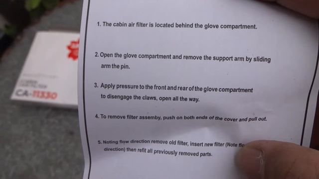 Toyota Rush Replacing Cabin Air Filter