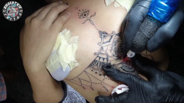 2nd sternum tattoo | tattoo timelapse | mandala tattoo