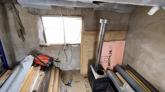 Установка печки буржуйки в мастерской | Везувий комфорт 100 + дымоход