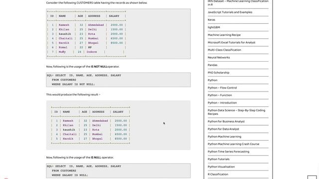 SQL tutorials for Business Analyst – SQL | NULL Values смотреть онлайн