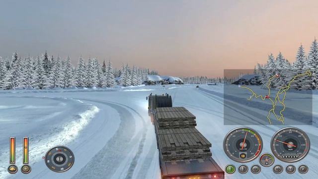 Прохождение 18 Wheels of Steel: Extreme Trucker 2 - Зимняя дорога Туктояктук - Часть 9 смотреть онлайн