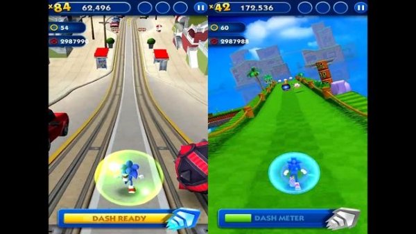 Sonic Dash SONIC VS TEEN SONIC Android iPad iOS Gameplay HD