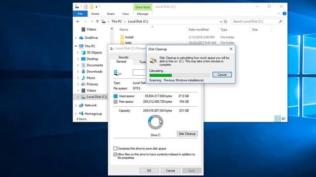 Delete Windows.old folder from Windows 10 смотреть онлайн