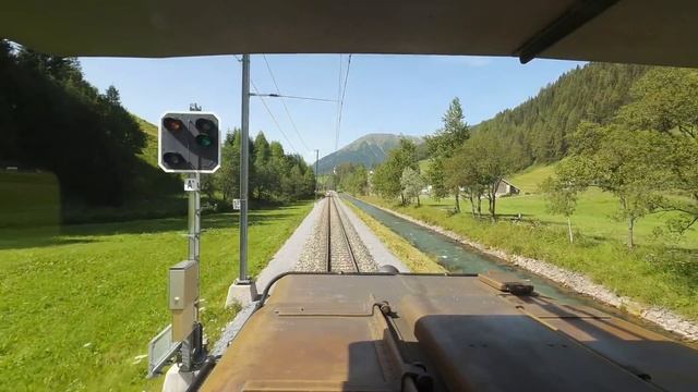 ★ 4K ??Filisur - Davos Platz - Filisur, Cab Ride In A 90 Year Old Locomotive & New EMU [07.2020]