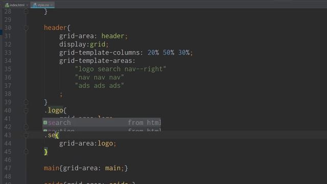 Template com CSS Grid - #2 Header смотреть онлайн