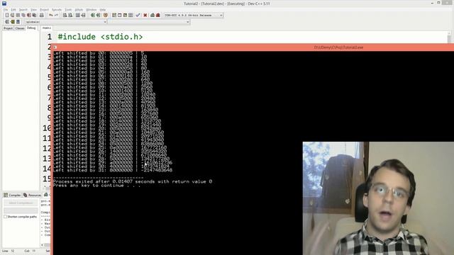The bit shift operators in C смотреть онлайн