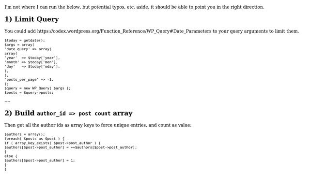 Wordpress: Get Author Count By Day, Week and Month смотреть онлайн