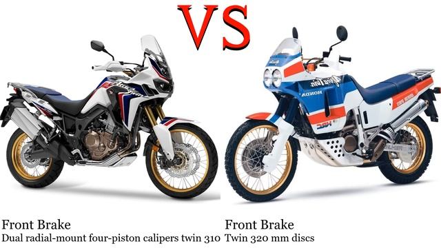 Honda CRF 1000 L Africa Twin Vs Honda XRV 750 Africa Twin Test Specification Comparison