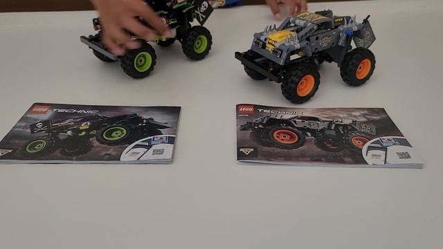 LEGO Technic Monster Jam Max-D 42119 and Grave Digger 42118 смотреть онлайн