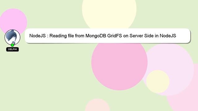NodeJS : Reading file from MongoDB GridFS on Server Side in NodeJS Application смотреть онлайн