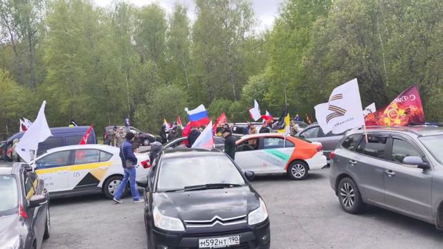 Автопробег русской общины в День Победы. смотреть онлайн