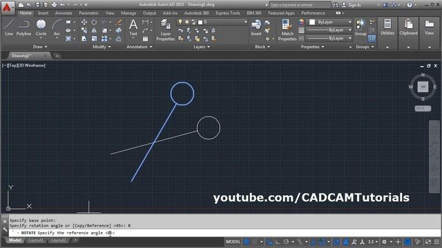 AutoCAD Rotate Command Tutorial Complete | Reference Angle, to Match Line, Rotate Copy, Align смотреть онлайн