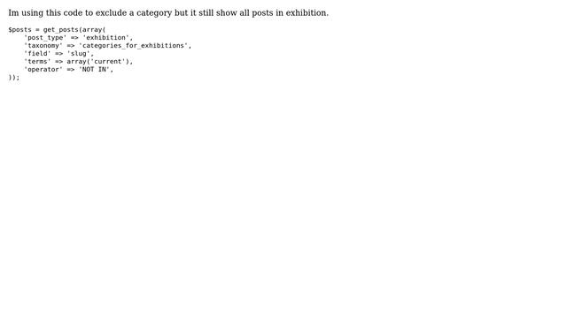 Wordpress: Exclude categories from wp query not working смотреть онлайн