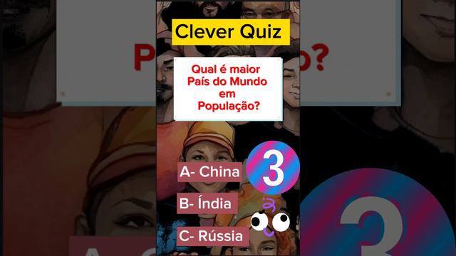 Quiz Geografia- Qual é a Maior População do Mundo?#quiz смотреть онлайн