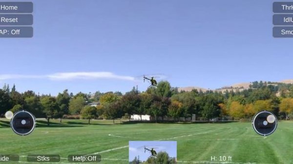 Тренеруюсь летать на 3D вертолетах