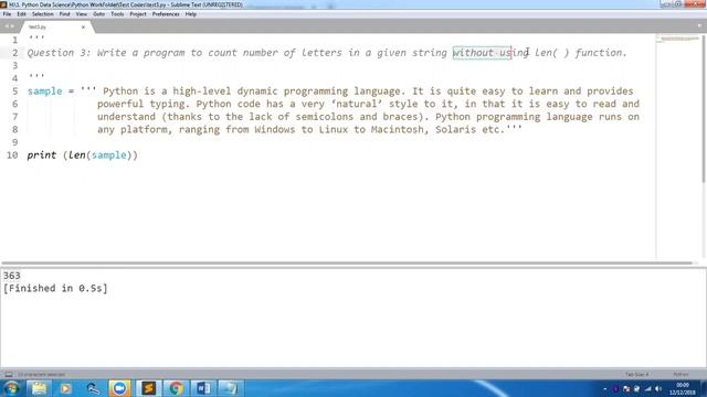 Count the number of letters from a given string without using len ( ) function смотреть онлайн