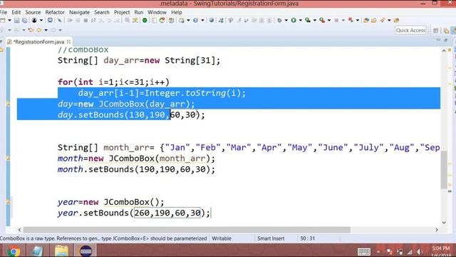 Java Swing(urdu/hindi)-27- Registration Form-02- Getting input for Registration Form in Java смотреть онлайн