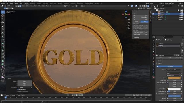 Modeling a Gold Coin in Blender 3.5 смотреть онлайн