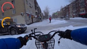 Как нагревается мотор колесо элекровелосипеда колхозник - зимнее путешествие!