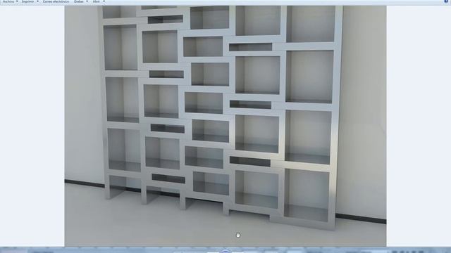 Bookshelf Modern 3D Model смотреть онлайн