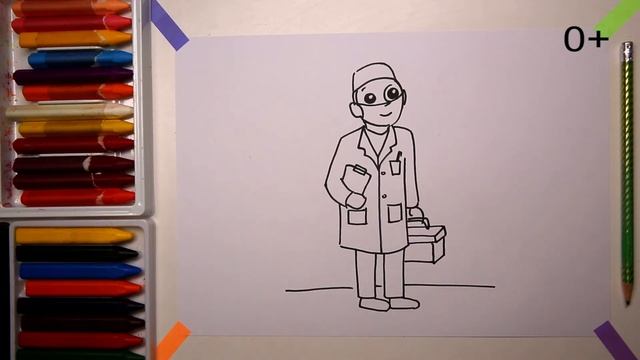 #какнарисовать #ВРАЧ Уроки рисования для детей #howtodraw #doctor #drawforchildren смотреть онлайн