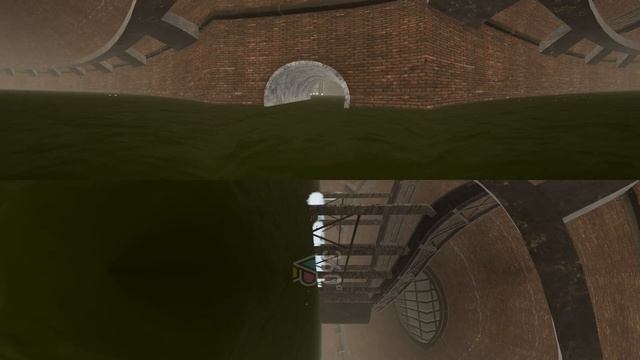 VR 360 THE TOILET INSIDE FLUSHED DOWN WITH GIRL -  Vacuum Slide Work #360video