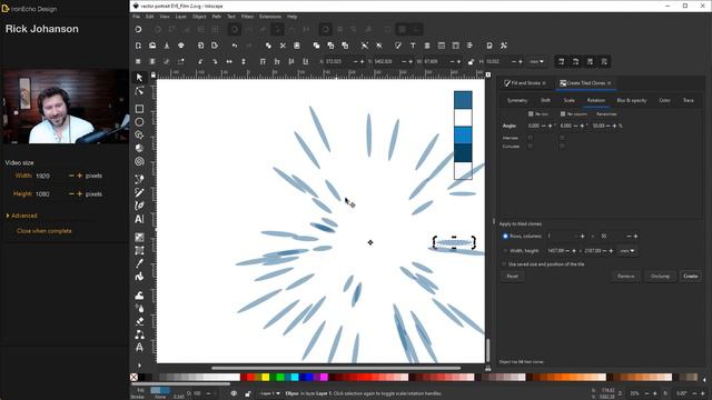 Inkscape Vector Portrait Series: How to Make Eyes with Tiled Clones (Pupil + Iris) смотреть онлайн