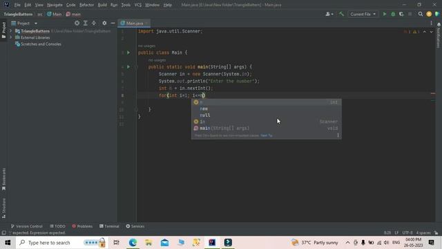 Pyramid pattern printing using Java | Triangle pattern print to java code @codewriteup5151 смотреть онлайн