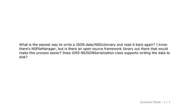 iOS : writing JSON data to disk смотреть онлайн