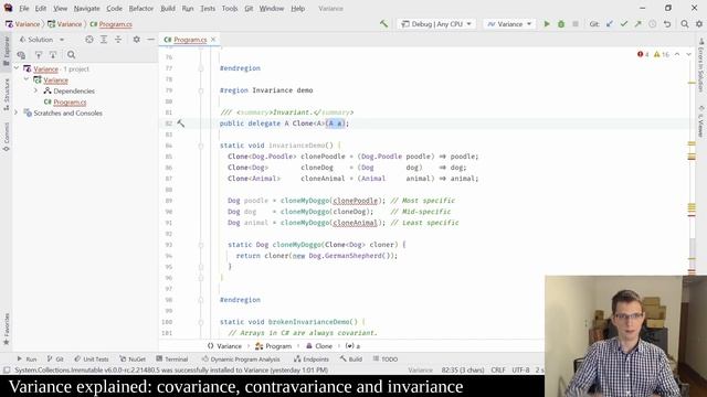 Generics Type Variance Explained: covariance, contravariance and invariance смотреть онлайн