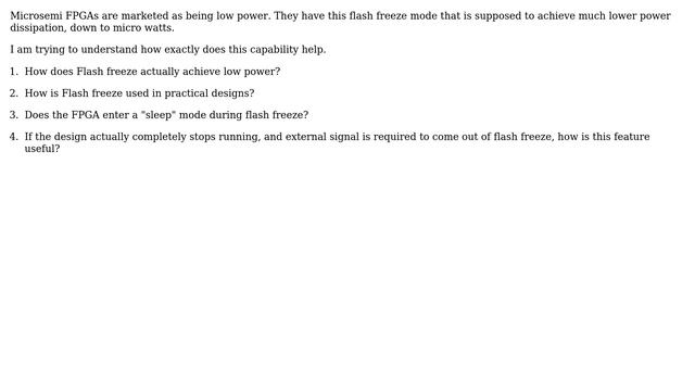 How does Flash\*Freeze reduce power consumption in Microsemi FPGAs? смотреть онлайн