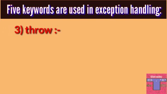 Exception Handling keywords in Java || types of keywords || in Java programming || by silent techno смотреть онлайн