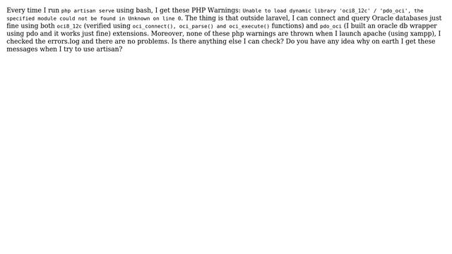 PHP Startup warnings when using Laravel смотреть онлайн