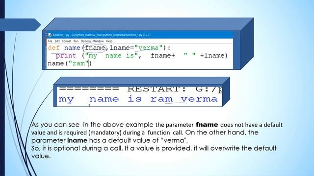 Types of Arguments/Python Default Arguments смотреть онлайн