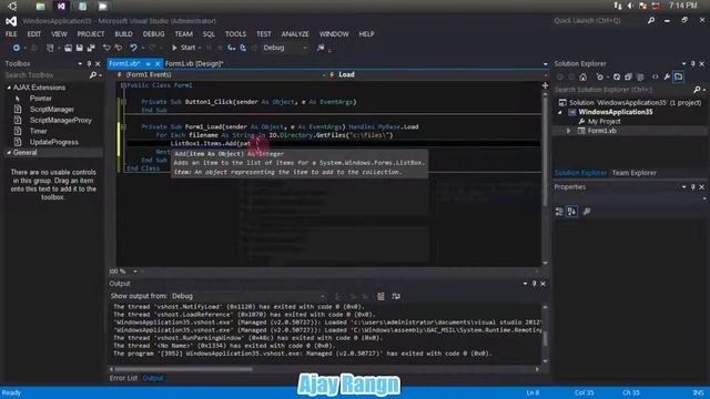 Load Files Into ListBox [VB.NET] смотреть онлайн
