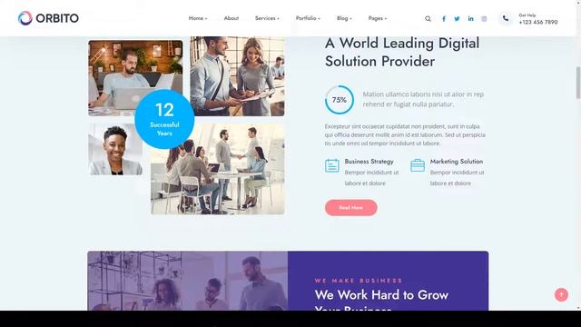 Orbito - Creative Agency WordPress Theme business clean смотреть онлайн