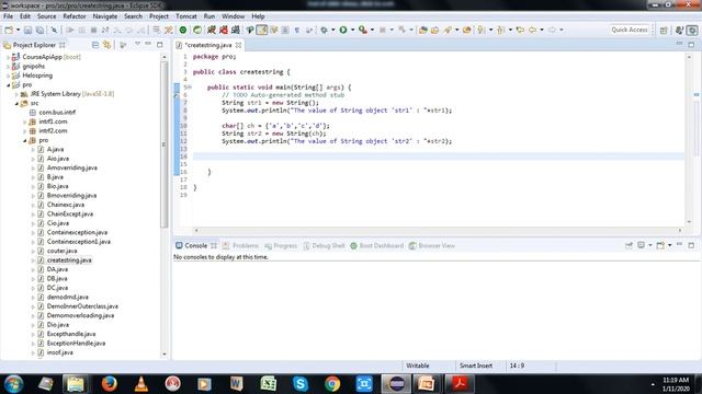S13 Java - String Object Creation Using Constructors смотреть онлайн