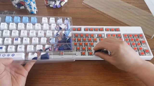 Keycaps Genshin Impact Kamisato Ayaka 108 set OEM profile смотреть онлайн