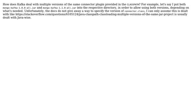 Specify Kafka Connect connector plugin version смотреть онлайн