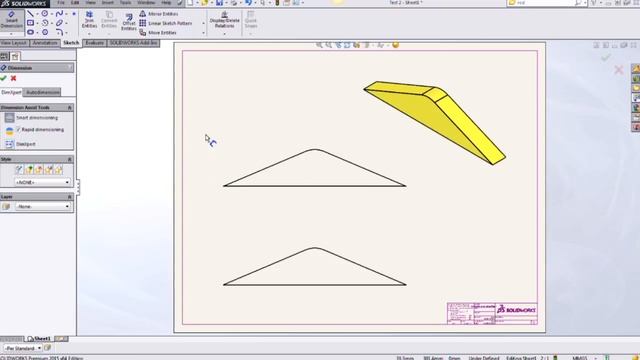 SOLIDWORKS - New in 2015: Enhanced Drawing Angle Dimension смотреть онлайн